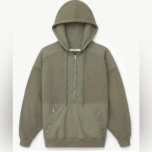 Thakoon Olive Panelled Hooded Sweatshirt